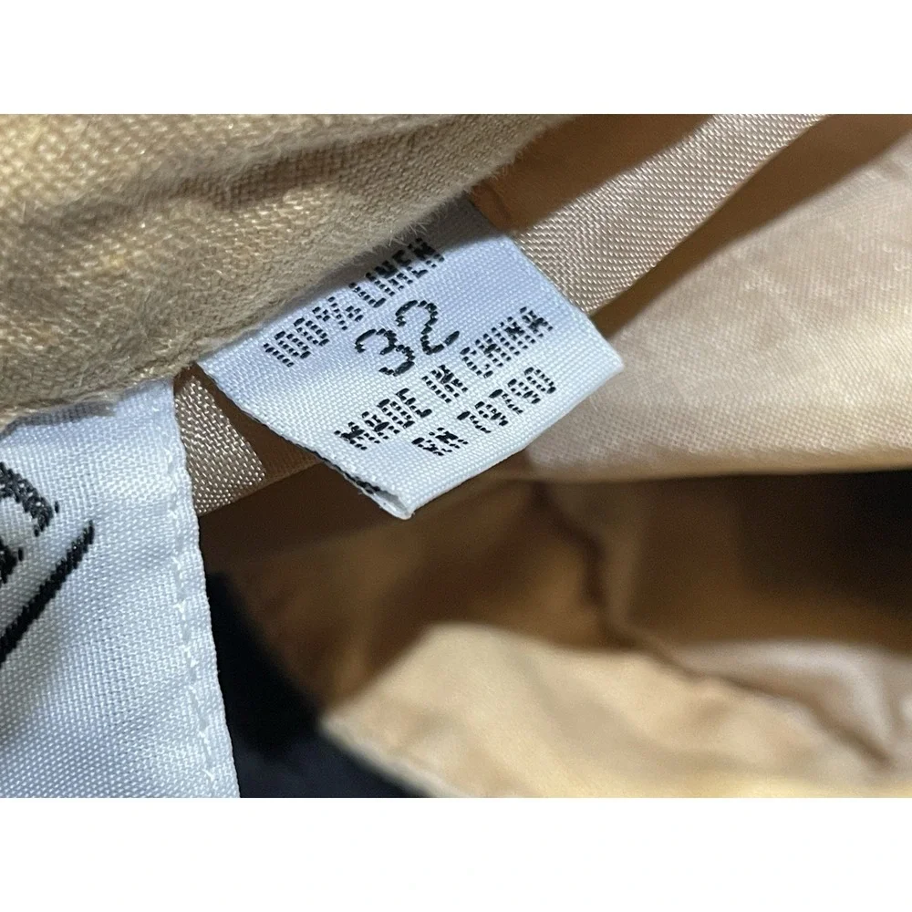 Vintage 90s GOOUCH 100% Linen Pants Beige Tan Mustard Fit Size 32x30  Men
